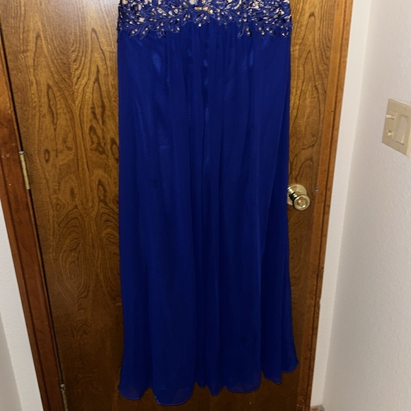 May Queen MAQ-MQ1180 Royal Blue Evening Gown - Picture 6 of 9